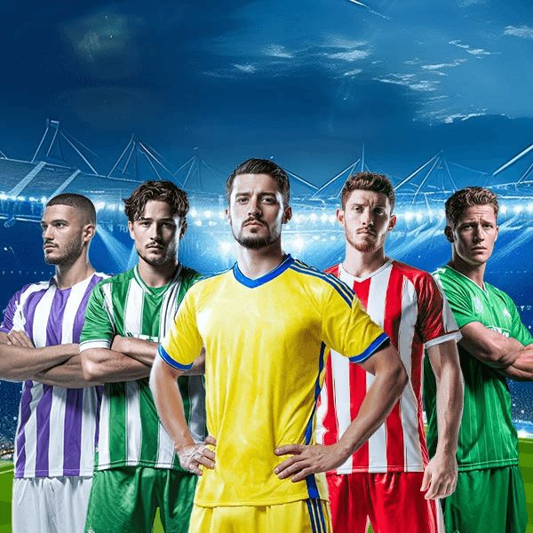 Jugadores de fútbol representando la variedad de ligas cubiertas por Codere